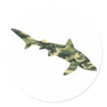 Camouflage Shark Silhouette stickers by evrose Camouflage Shark Silhouette stickers