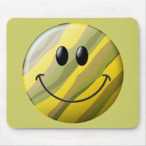 Camouflage Smiley Face mousepads