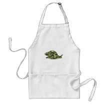 Camouflage Snail Silhouette aprons