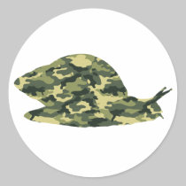 Camouflage Snail Silhouette stickers