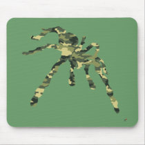Camouflage Tarantula Silhouette mousepads