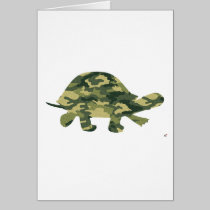 Camouflage Turtle Silhouette cards