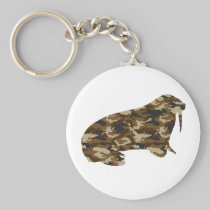 Camouflage Walrus Silhouette keychains