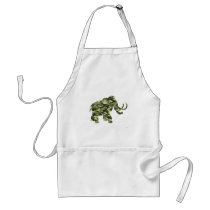Camouflage Wolley Mammoth Silhouette aprons by evrose Camouflage Wolley Mammoth Silhouette aprons