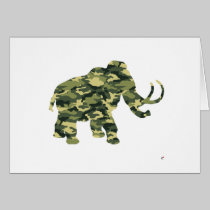 Camouflage Wolley Mammoth Silhouette cards