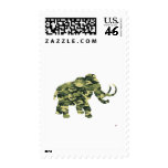 Camouflage Wolley Mammoth Silhouette postage