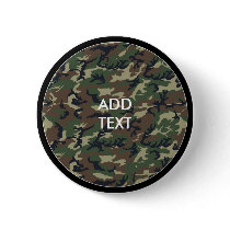 Camouflage Woodland Pinback Buttons