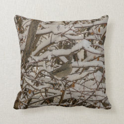 Camouflaged Thrush - Townsend's Solitaire Throw Pillows