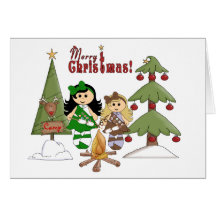 Camp Christmas Greeting Card