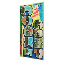 Camp Cooke, California - Large Letter Scenes Canvas Print