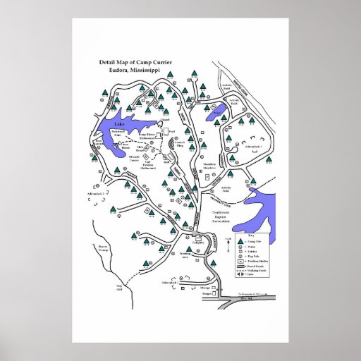 Camp Currier Map Poster 