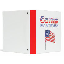 Camp for Congress Patriotic American Flag Vinyl Binders
