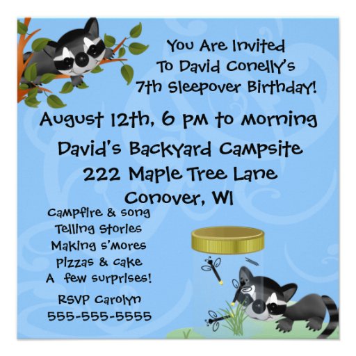 Camp Mischief Birthday Invitation