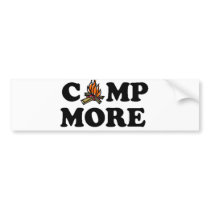 Camp More Campfire Bumper Sticker