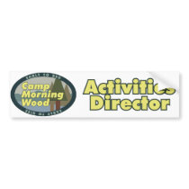 Camp Morning Wood Bumper Sticker bumper stickers by wislander Camp Morning Wood Bumper Sticker bumper stickers