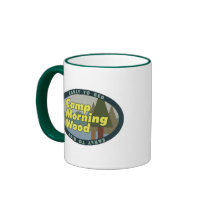 Camp Morning Wood drinkware mugs by wislander Camp Morning Wood drinkware mugs