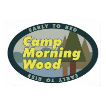 Camp Morning Wood Poster posters by wislander Camp Morning Wood Poster posters