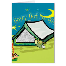 Camp Out Photo Party Card