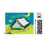 Camp Out Photo Party Card Postage Stamps
