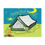 Camp Out Photo Party Card Postcard
