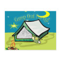 Camp Out Photo Party Card postcards by partypassion Camp Out Photo Party Card postcards