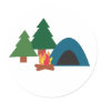 Camp Site Round Sticker