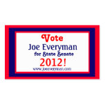Campaign Candidate 2012 Calendar Wallet Card Std Business Cards