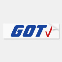 Campaign to Get Out The Vote Bumper Stickers stick