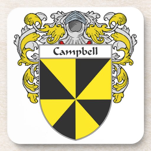 Campbell Coat of Arms/Family Crest Beverage Coasters | Zazzle