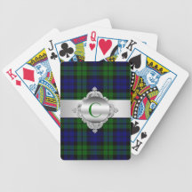 Campbell Tartan Plaid Monogram Playing Cards