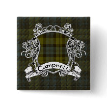 Campbell Tartan Shield Buttons