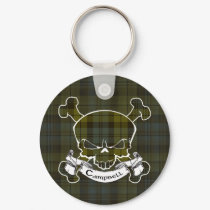 Campbell Tartan Skull Keyring keychains by Scottish_Tartans Campbell Tartan Skull Keyring keychains