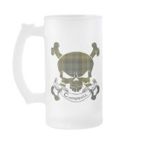 Campbell Tartan Skull Mug