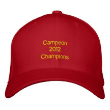 Campeón 2012 Champions Spain 2012 España 2012 Embroidered Baseball Caps