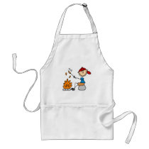 Camper Roasting Hot Dogs Tshirts and Gifts aprons by stick_figures Camper Roasting Hot Dogs Tshirts and Gifts aprons