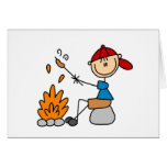 Camper Roasting Hot Dogs Tshirts and Gifts Cards