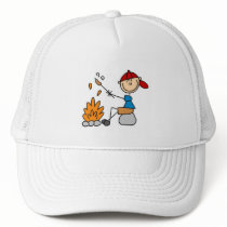 Camper Roasting Hot Dogs Tshirts and Gifts hats by stick_figures Camper Roasting Hot Dogs Tshirts and Gifts hats