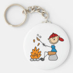 Camper Roasting Hot Dogs Tshirts and Gifts Keychain