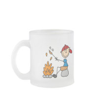 Camper Roasting Hot Dogs Tshirts and Gifts mugs by stick_figures Camper Roasting Hot Dogs Tshirts and Gifts mugs