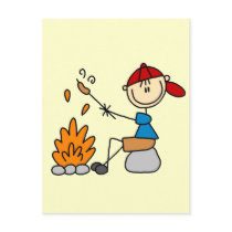 Camper Roasting Hot Dogs Tshirts and Gifts postcards by stick_figures Camper Roasting Hot Dogs Tshirts and Gifts postcards