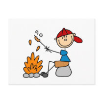Camper Roasting Hot Dogs Tshirts and Gifts Postcard