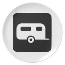 Camper Sign Dinner Plates