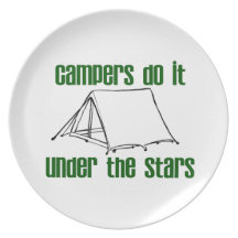 Campers Do It Under The Stars Dinner Plate
