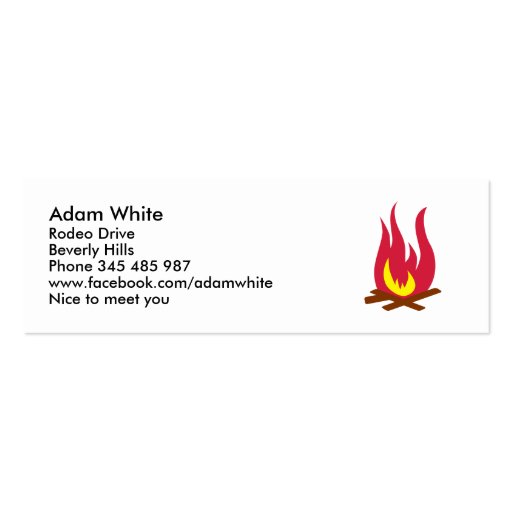 Campfire Business Card Template (front side)