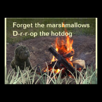 Campfire Guard Dog invitations