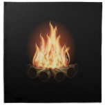 CAMPFIRE VECTOR LOGO HOT FLAMES BLACK BACKGROUNDS NAPKINS