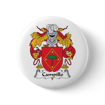 Campillo Family Crest Pinback Buttons by coatsofarms