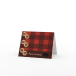 CAMPING BEAR WOODS ADIRONDACK CHRISTMAS CARD