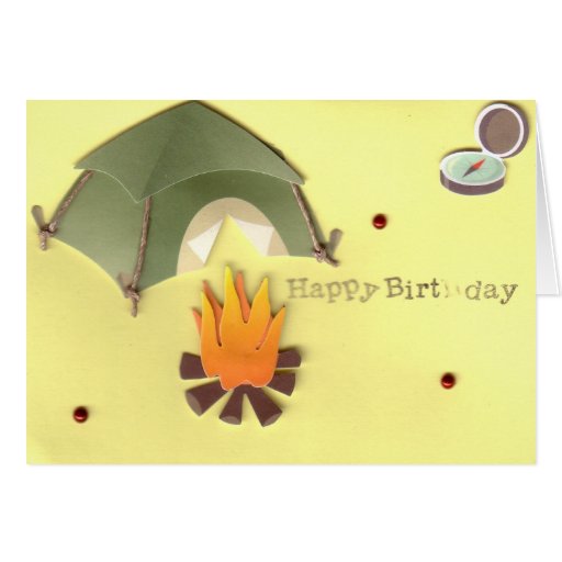 Camping Birthday Card Zazzle