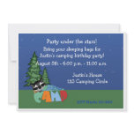 Camping Birthday Invitation